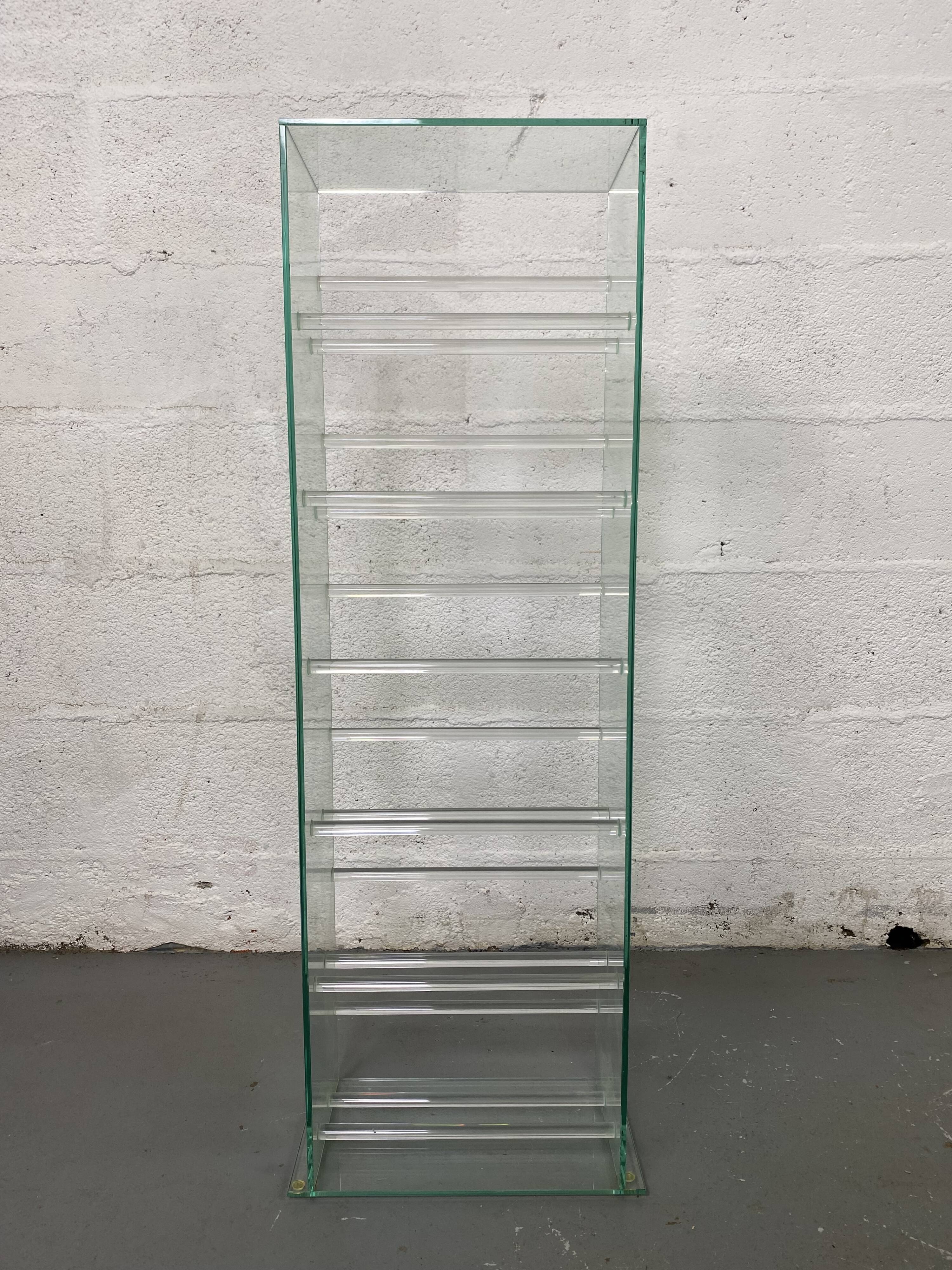 Glass CD rack
