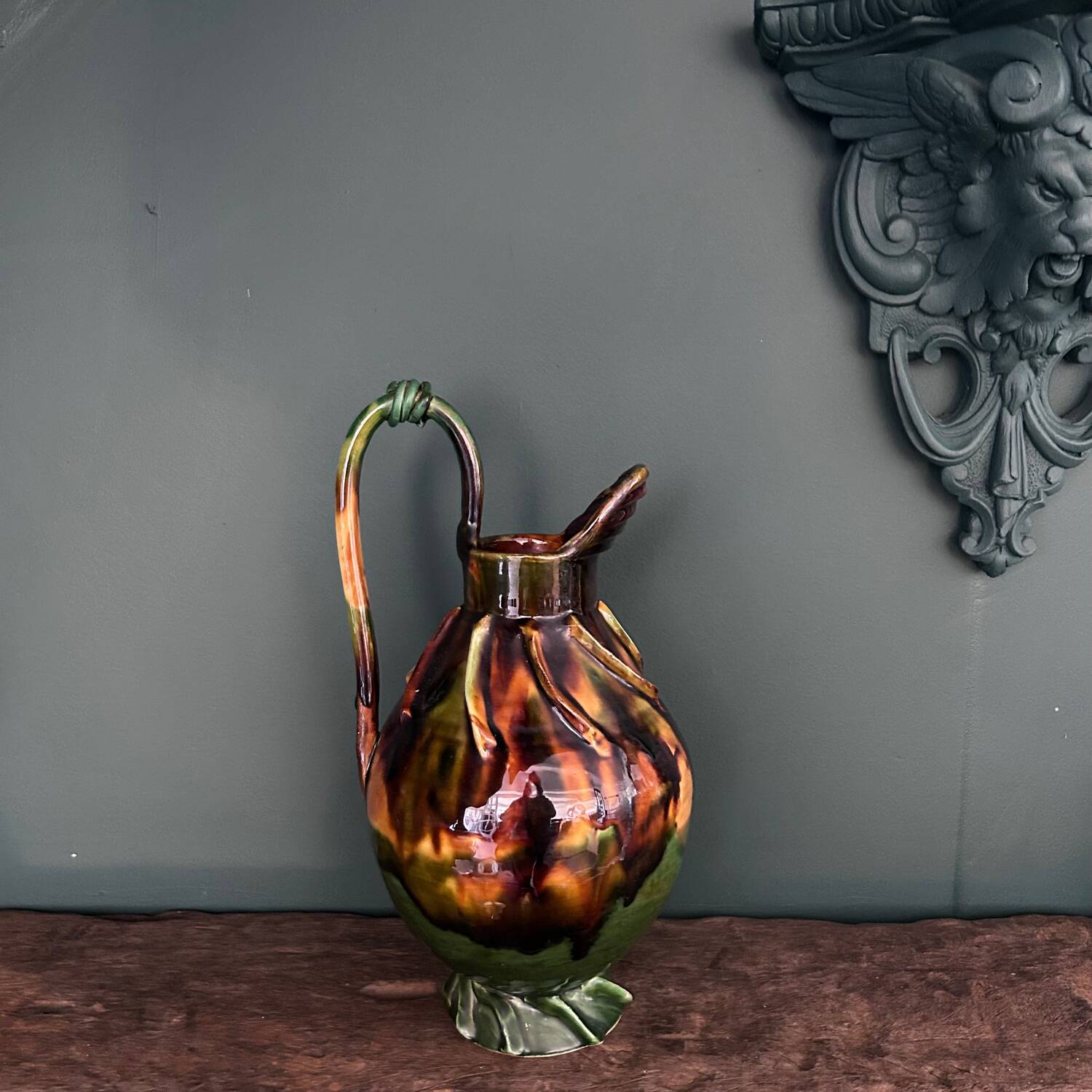 Large Provençal jug signed AC