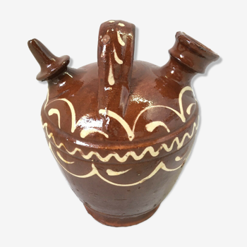 Gargoulette glazed earth jug south Savoie Bressanne