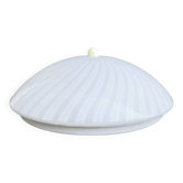 Italian modern ceiling lamp with plexiglass shade, Italy, 1970s/1980s.