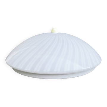 Italian modern ceiling lamp with plexiglass shade, Italy, 1970s/1980s.