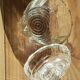 Pale green tinted glass bonbonnière – Delicate vintage shade