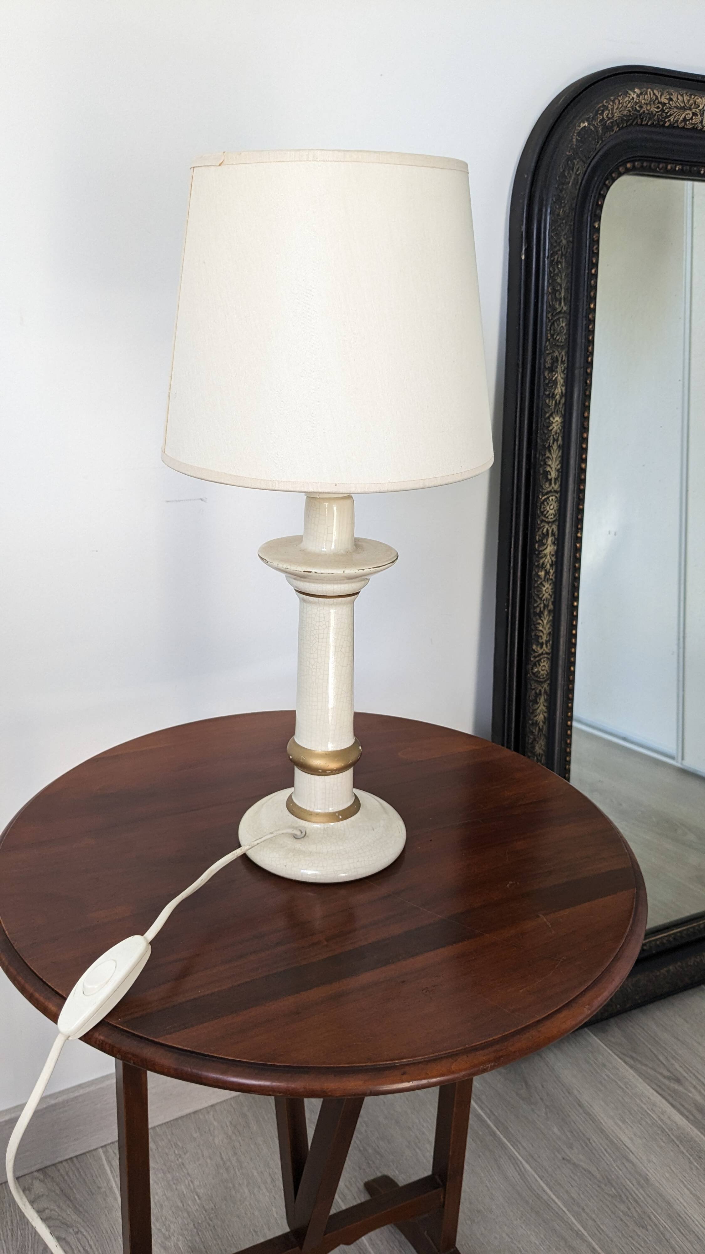 Lampe de salon en céramique craquelée