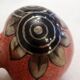 Small Art Deco round vase signed A. Renoleau, stylised floral decoration 1920s.