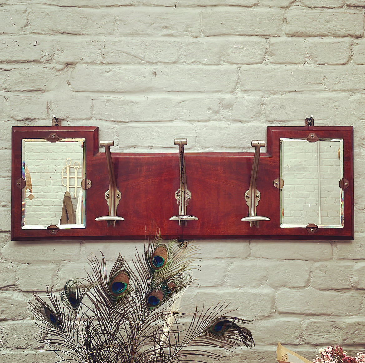 Mirror coat rack