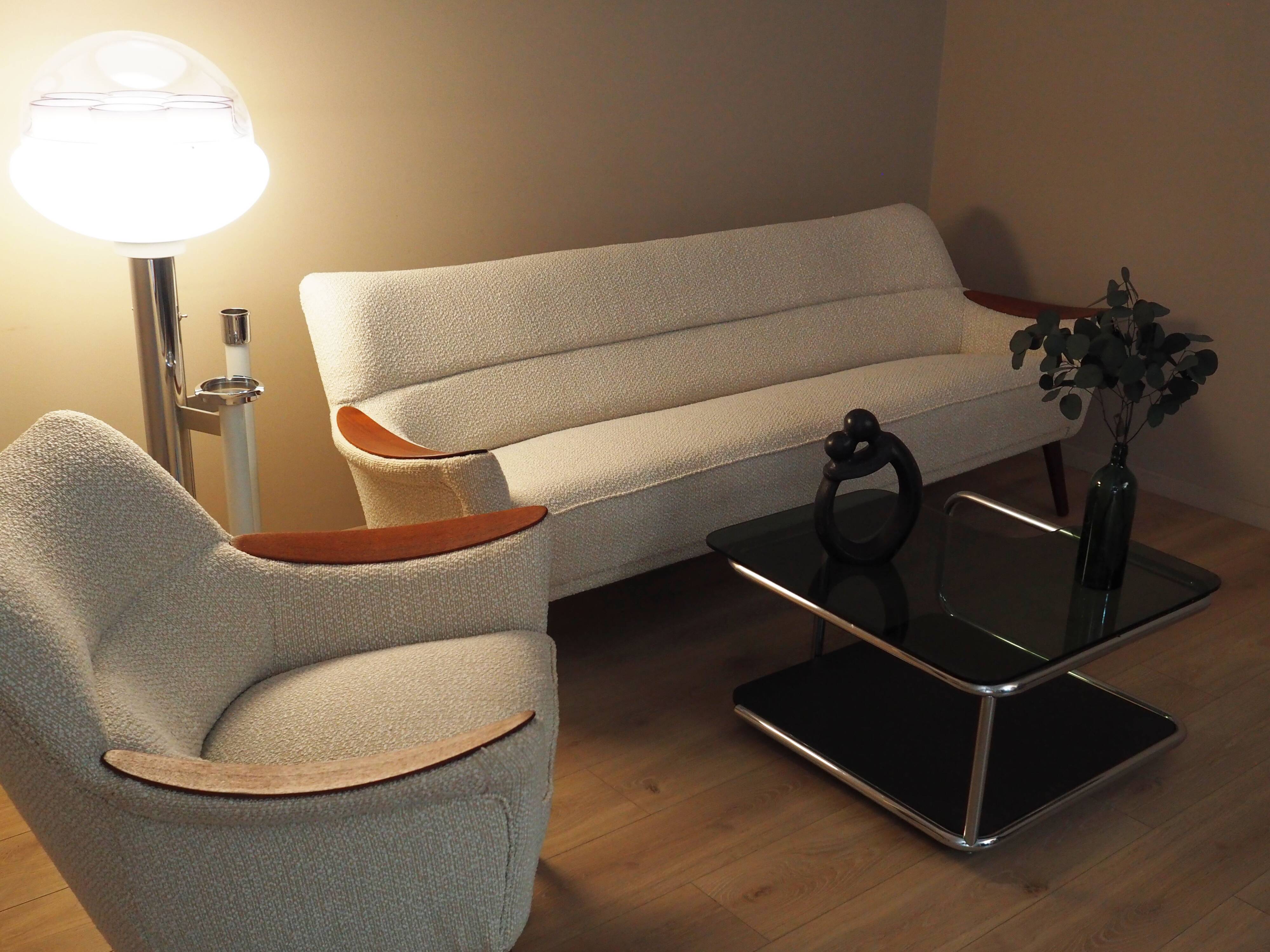 Beige living room set, Danish design, 1970s, production: Denmark