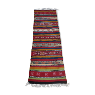 Tapis kilim couloir berbère multicolore 195x65cm