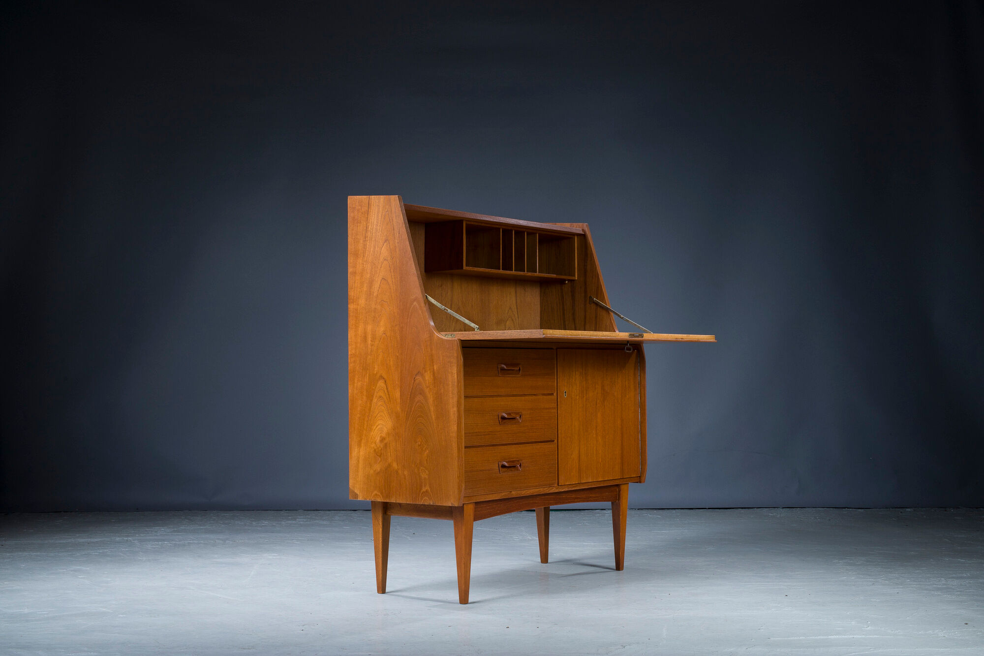 Mid-Century Danish Bureau Teak Secretary, 1960s