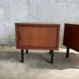 Pair of teak bedside tables, 1970s