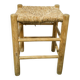 Wood & straw stool