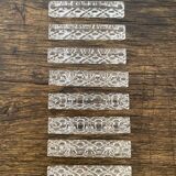 Set of antique glass knife holders