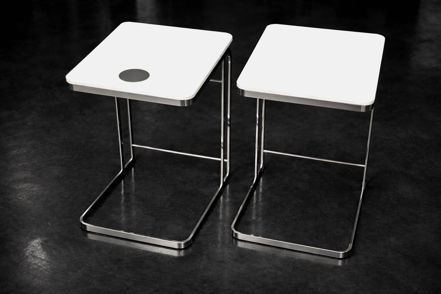 Vintage Mid-Century Italian Modern White Coffee Tables Carlotta