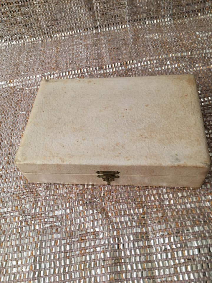 Box of salt pots and a silver metal tray from the goldsmith Danex Paris