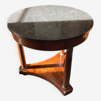Black marble empire pedestal table