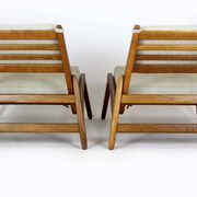 Restored Mid-Century Scandinavian Hunting Chairs by Kristiansson, 1950s