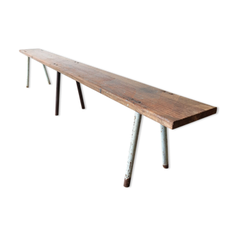 Vintage wooden garden bench 267 cm