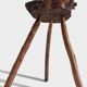 French Olive Wood Rustic / Wabi Sabi Accent Side Table / Stool, Early 20th C.