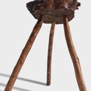 French Olive Wood Rustic / Wabi Sabi Accent Side Table / Stool, Early 20th C.