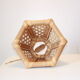 1970 vintage bamboo and wood pendant lamp