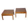 Vintage End Grain Wood Mosaic Tables  1960s