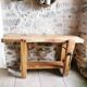 Old restored workbench, 141 cm