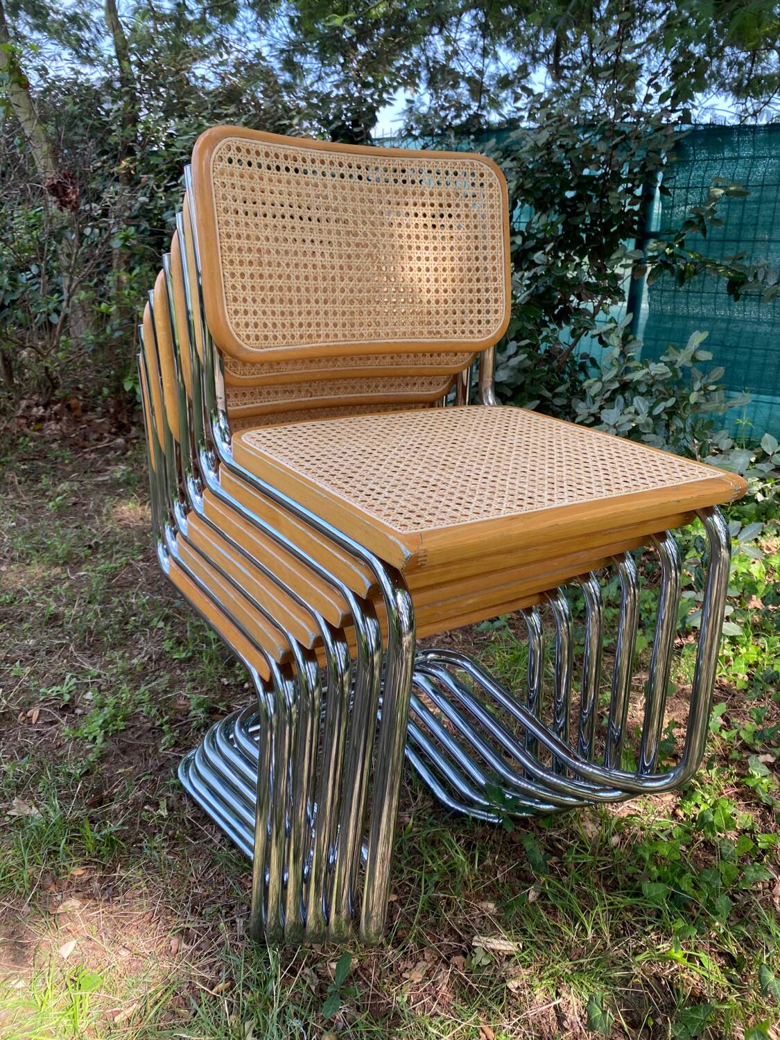 Set of 6 B32 chairs by Marcel Breuer