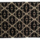 Black and cream kilim rug afghan wool rug 183x229cm