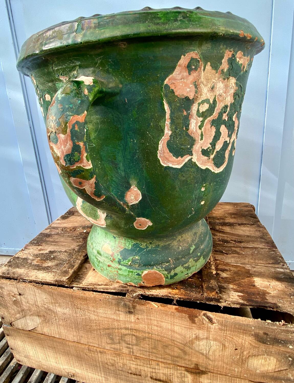 Varnished terracotta jar