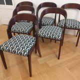 Table & 6 Baumann chairs model "gondole"