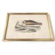 Zoological board engraving Buffon seal & walrus gilded wood frame