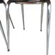 Pair of vintage chairs in light Formica and chrome metal – 1960s