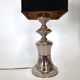 Three vintage bedside lamps in silver