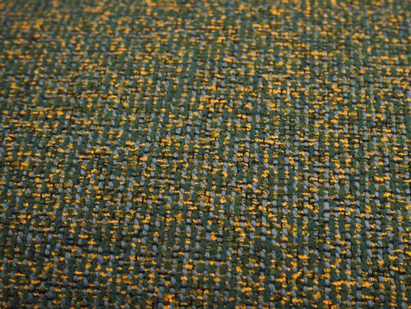 Canapé vert mélangé, design danois, années 1970, production : Danemark