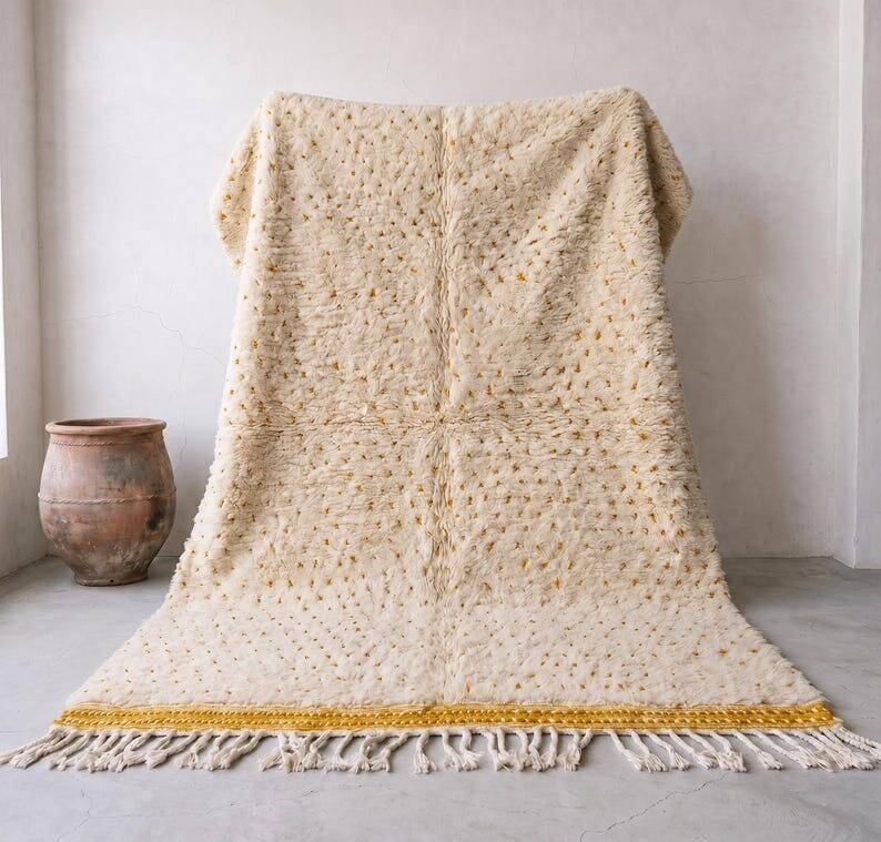 Tapis berbère fait main traditionnelle artisanale taille 3/4 m