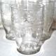 Series of 6 glasses cups 1920 in crystal engraved guilloché in pantogravure 9.2Ht