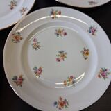 6 dessert plates in French porcelain in good condition.