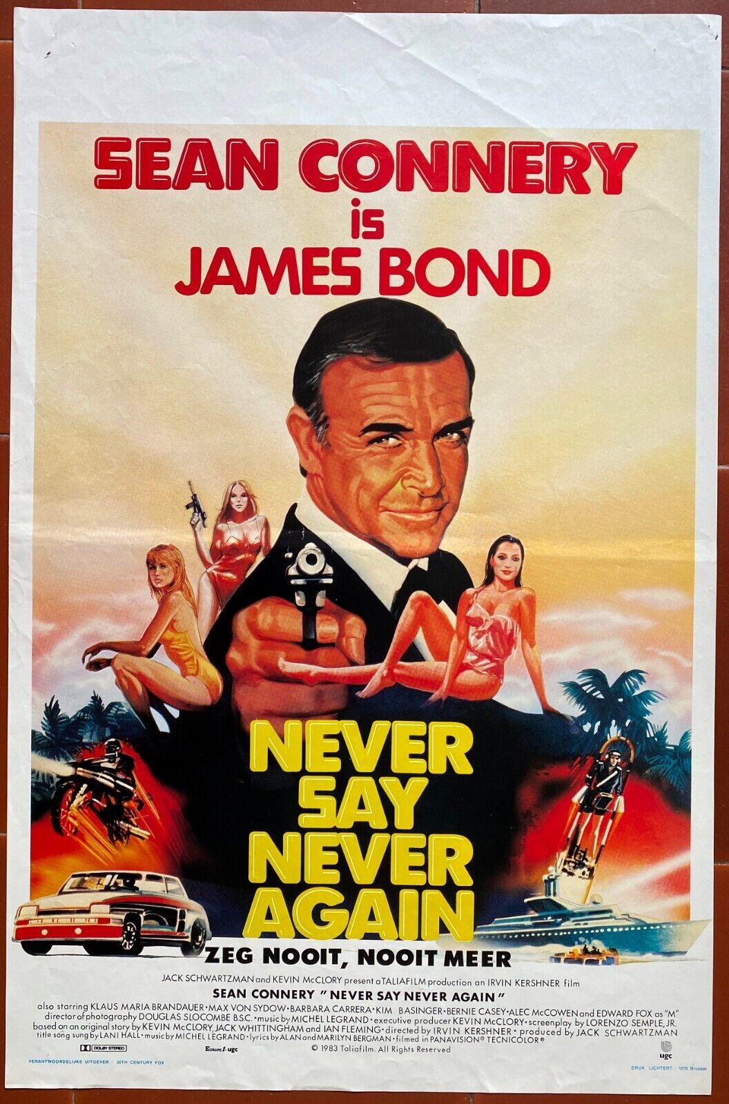 Belgian poster Never say neve again Sean Connery James Bond