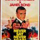 Belgian poster Never say neve again Sean Connery James Bond