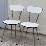 Formica chairs white compass feet