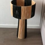 Natural and black raffia lamp 2