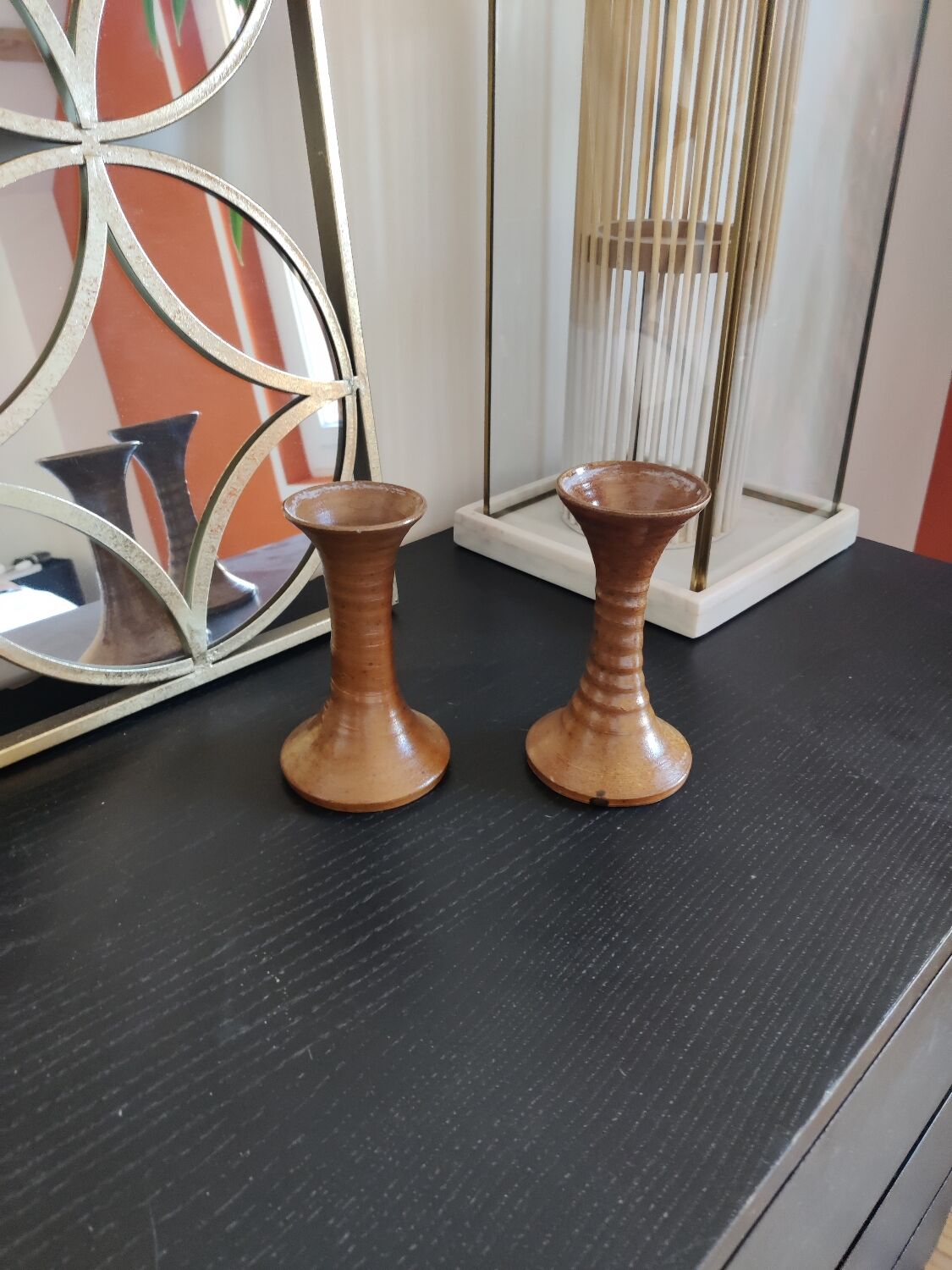 Pair of candle holders