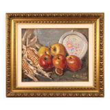 Tableau italien nature morte signé A. Merello du 20ème siècle