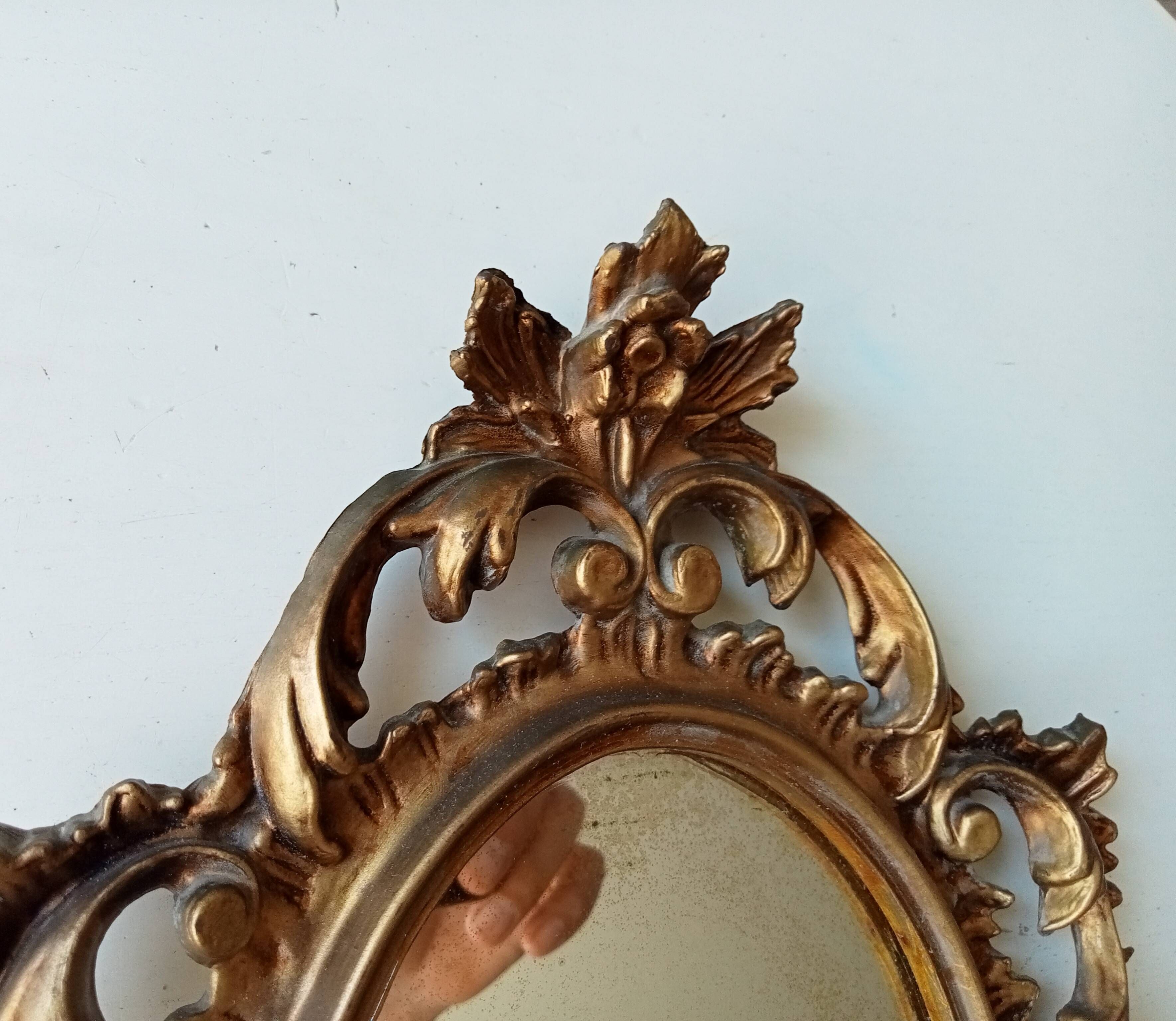 Vintage Italian baroque mirror 1950s 29.5*20