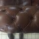 Chesterfield style sofa in vintage brown leather