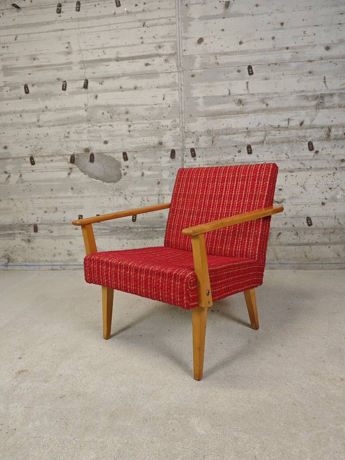 Vintage red armchair