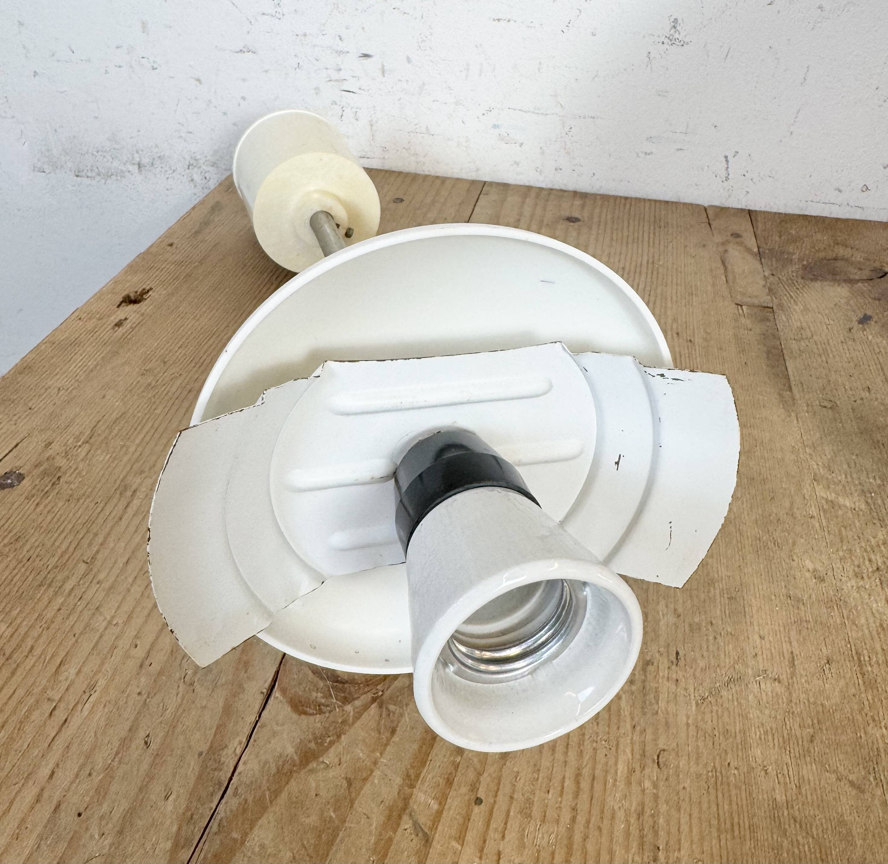 Vintage Chandelier with Milk Glass from Elektrosvit, 1960s