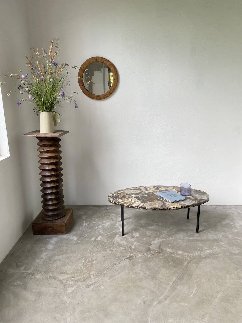 1950s Madagascar aragonite coffee table