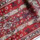1920s handmade antique wool floral medallion rug, red, 87 × 151 cm - 1C1297