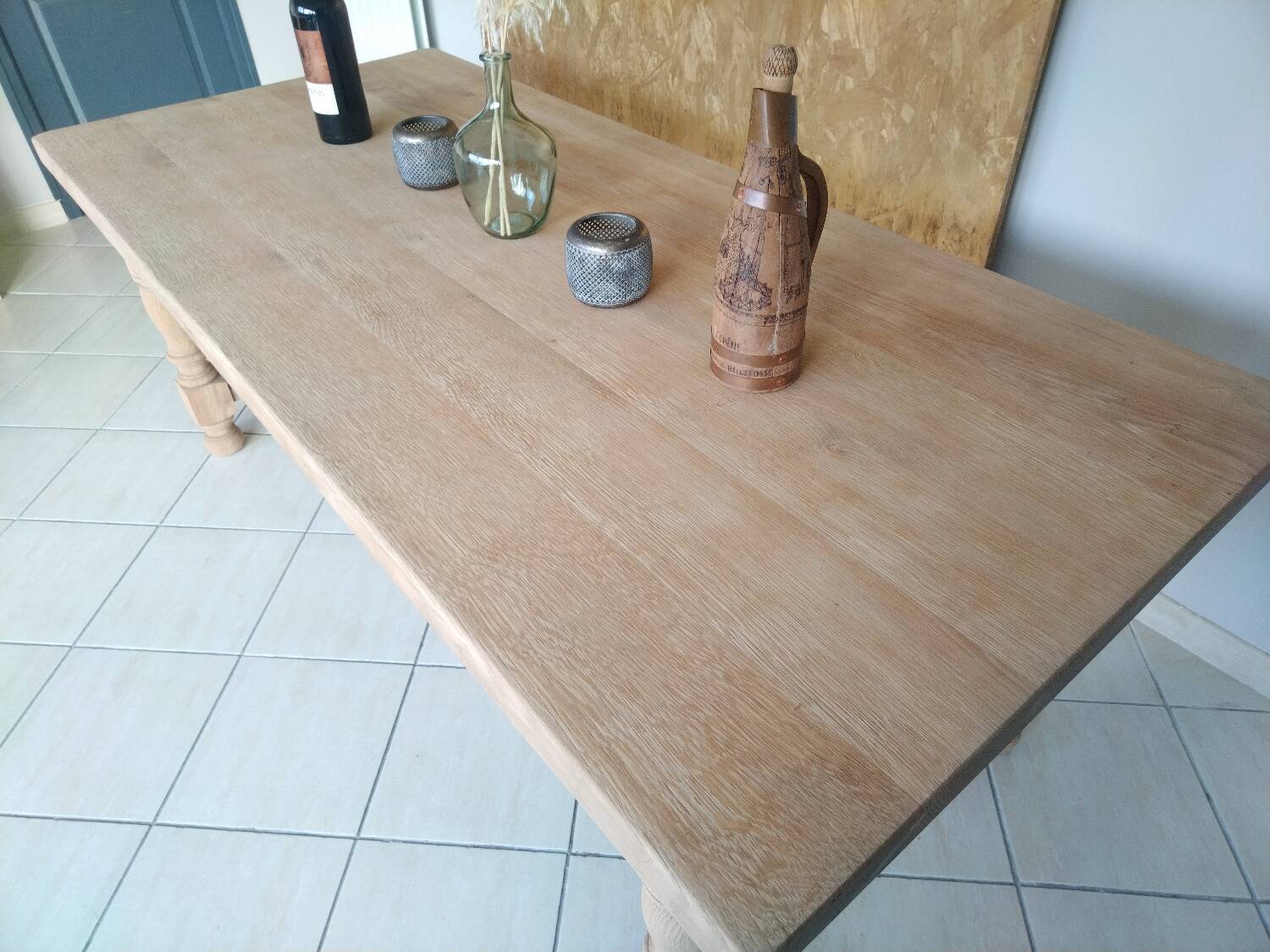 Solid oak farmhouse table