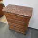 Louis XV chest of drawers in marquetry and gilded bronze - Marble top